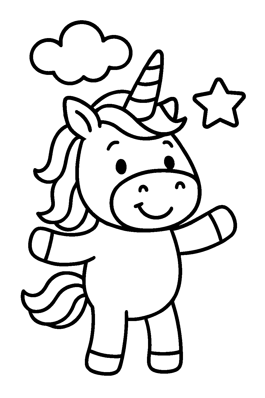 Once upon a time, there was a magical unicorn who loved to play! The unicorn was so happy and full of sparkle.