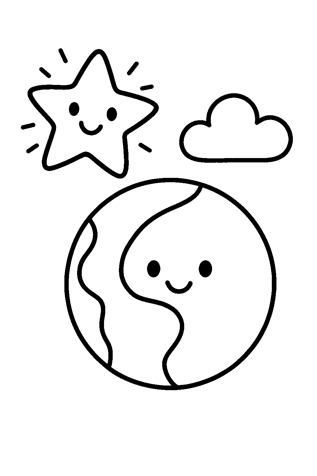 Sparky flew to the Earth and saw beautiful blue oceans and green land below her. She waved hello to everyone!