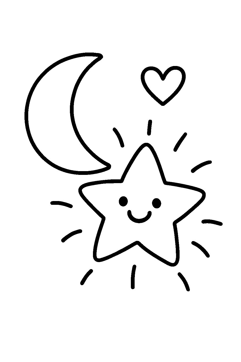 After visiting all the planets, Sparky headed back home to the sky. She was so happy and shone brighter than ever!