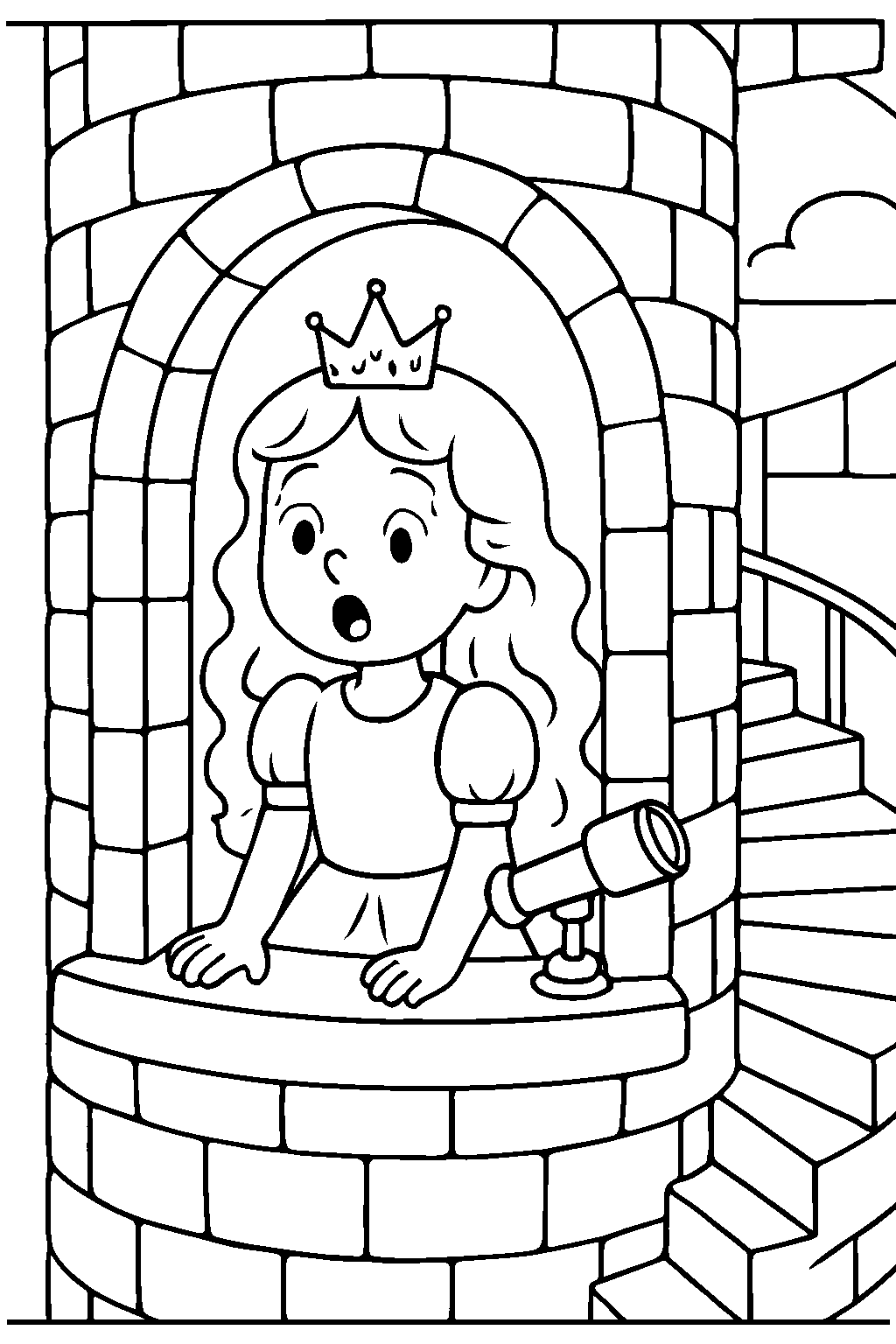 Princess Violet lived in a tall green castle full of magic. One morning, she looked out her tower window and saw all the colors of the rainbow had disappeared from the world!